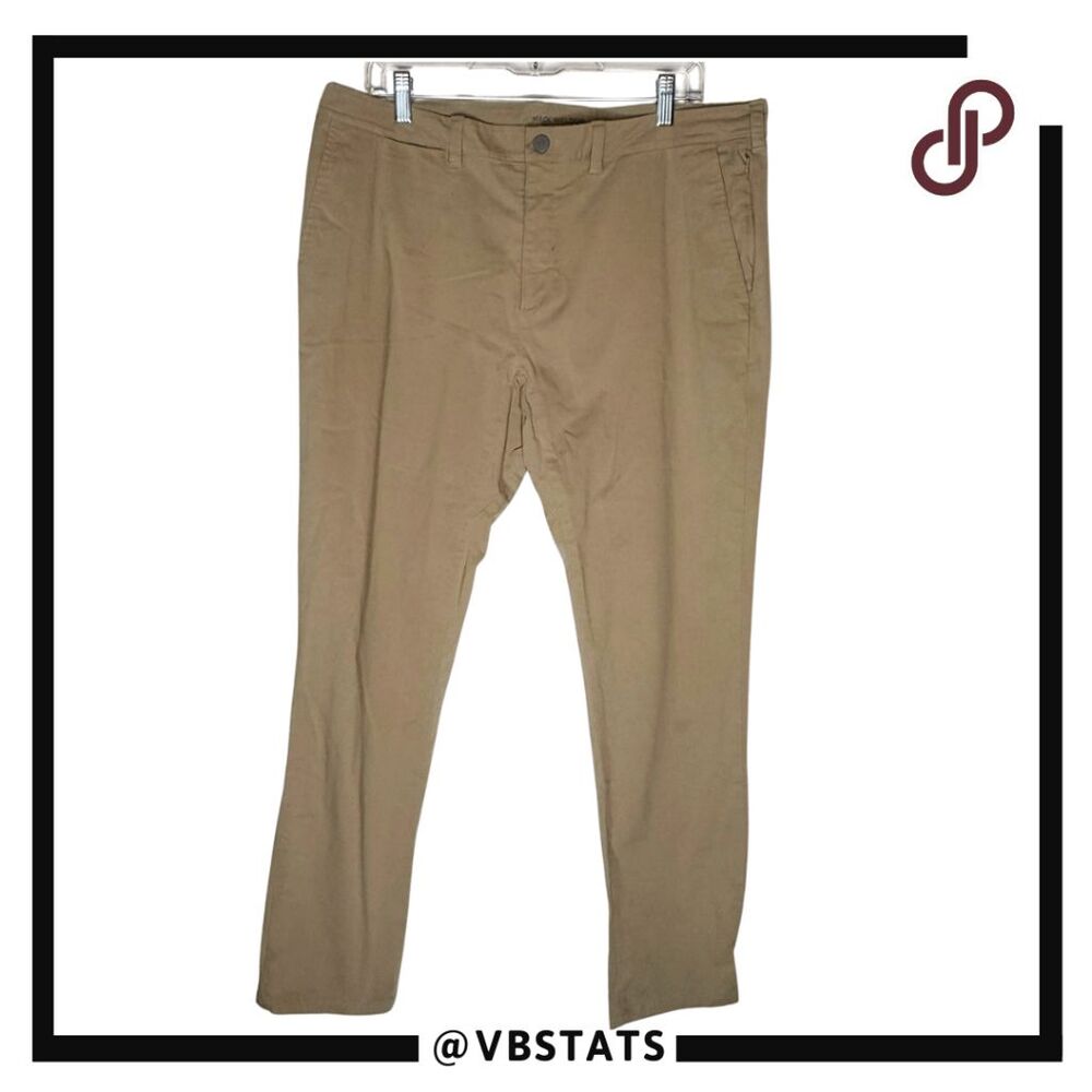 Mack Weldon Men's Maverick‎ Tech Stretch Casual Chino Pants Sandstorm Size 36x32